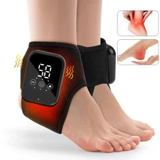 2Pcs Electric Foot Ankle Massager Pain Relief Vibration Infrared Hot Compress US