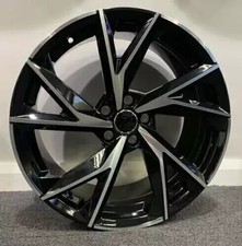 Audi A4 A6 Q2 Q3 VW Scirocco Black MF x4 19" Audi R8 V Style Alloys ET35