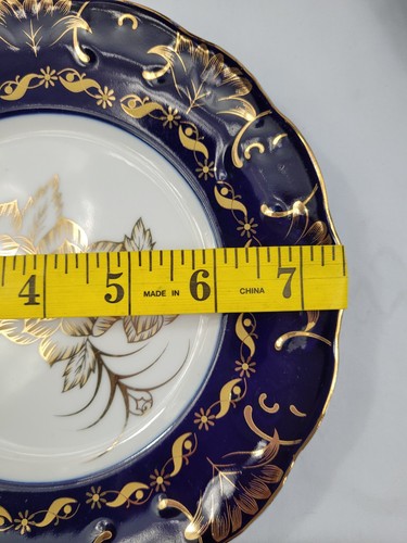 Vtg Yamasen Gold Collection Fine Porcelain 24K Salad Plates Hand Made Set/4. 84 - Picture 7 of 8
