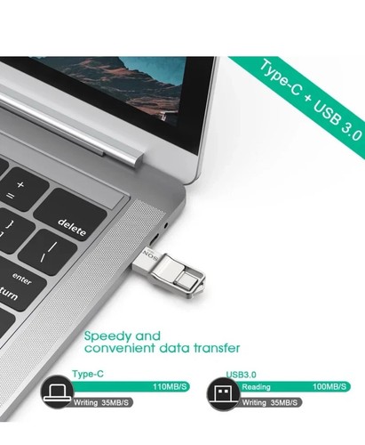 3.0 OTG Flash Drive Type-C Metal High-Speed Pendrive 512GB Phone & PC Tablet - Picture 3 of 6