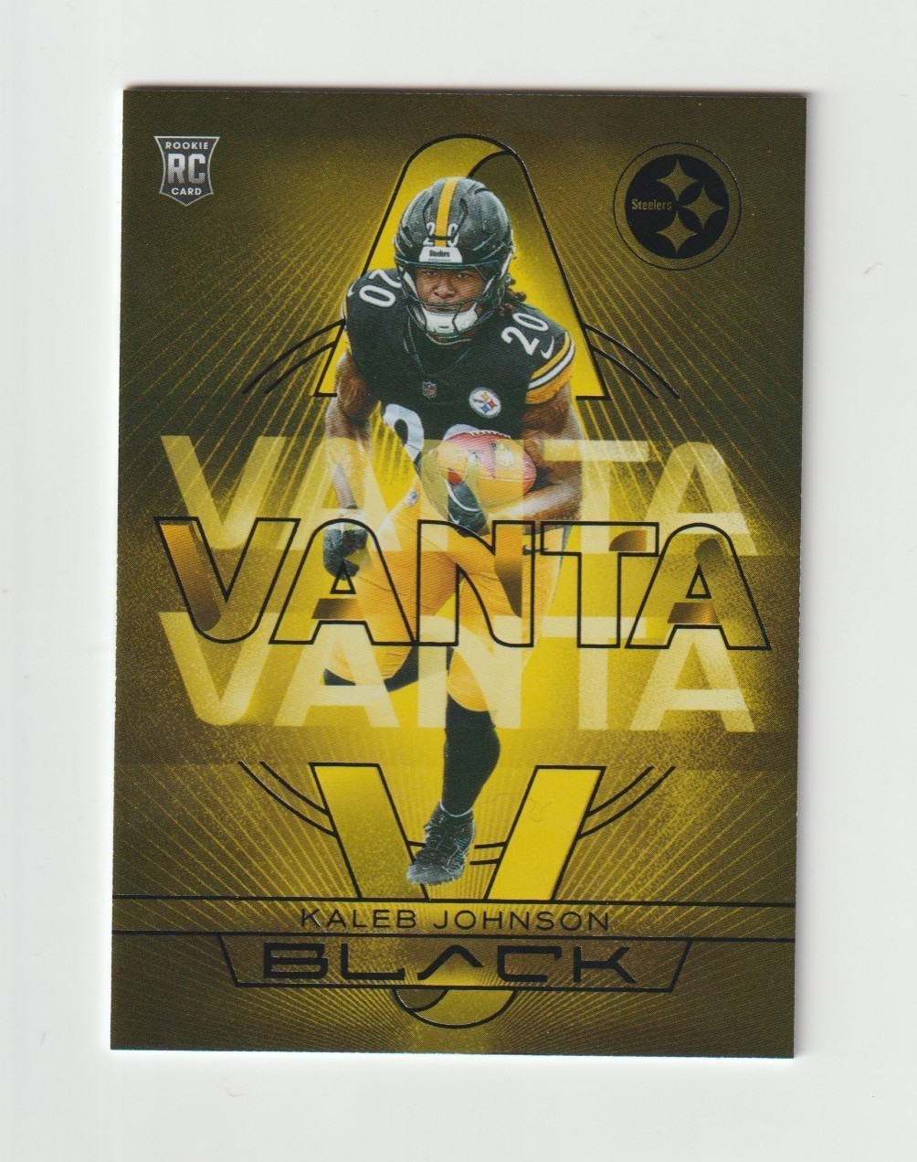 2025 Panini Black Kaleb Johnson RC Vanta SP Pittsburgh Steelers #19 *BCGUYS*