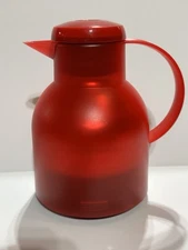 Emsa 1L Red Thermal Carafe Made in Germany – Hot Cold Beverage Dispenser Quick P