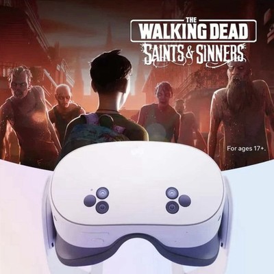 Meta Quest 3S 128GB VR Headset Walking Dead Saints & Sinners Bundle White