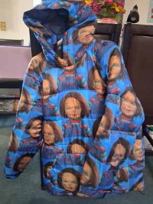 unique Chucky 3d print hoodie front and back full imprint original Childs Play 
