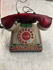 Coca-Cola Tiffany Style Stained Glass Look Light Up Vintage Retro Coke Telephone