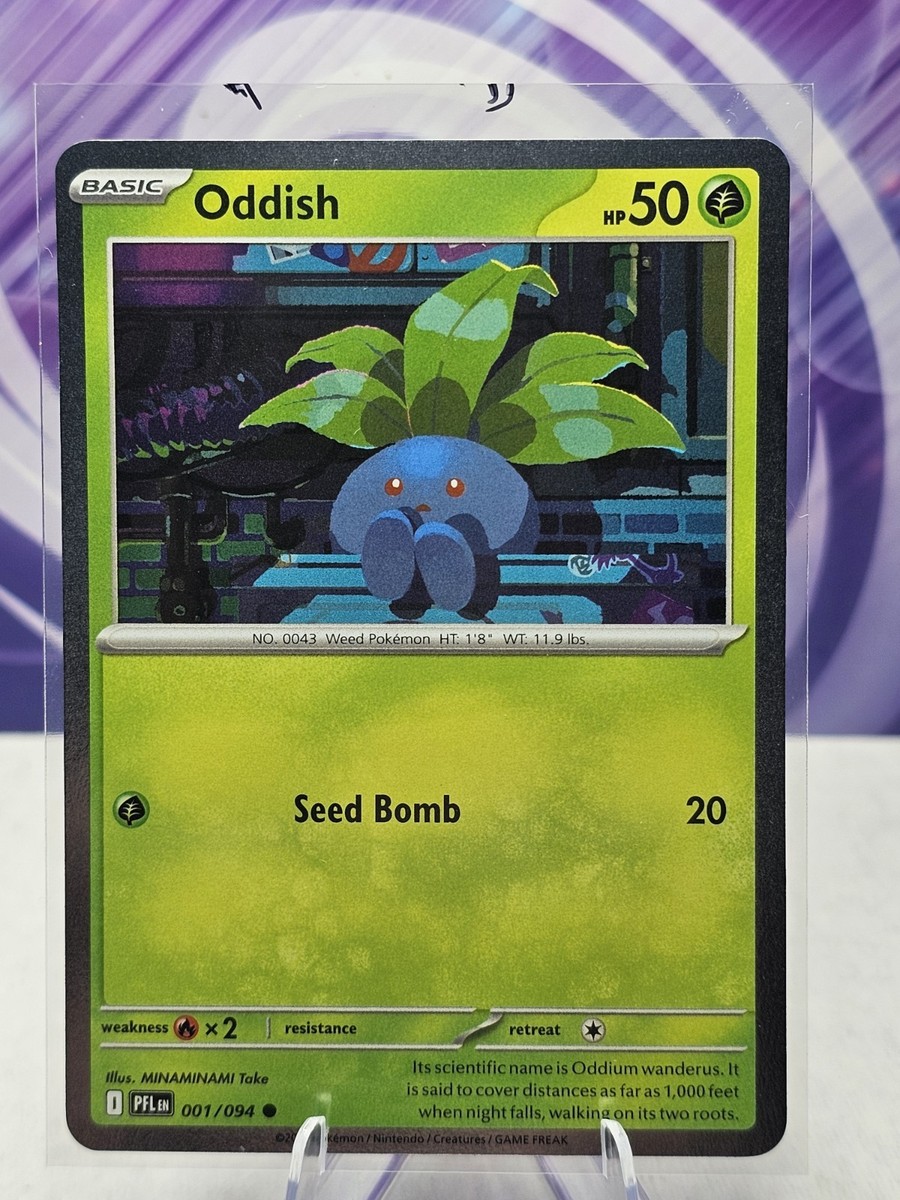 ME02: Phantasmal Flames 001/094 Oddish Cosmos Promo NM 🌀SWIRL