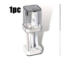 Toothbrush Holder with Cup/Cover Contains 3 Slots, Compatible with Conventional