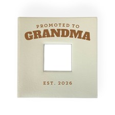 Promoted to Grandma Leatherette Photo Album Cream 200 4x6 Photos Mother's Day