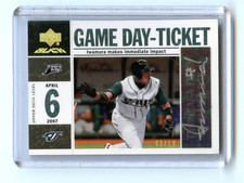 AKINORI IWAMURA 2007 UD BLACK GAME DAY TICKET AUTO /10 💎 ROOKIE RAYS