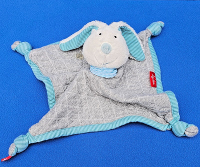 SIGIKID HASE SCHMUSETUCH KUSCHELTUCH GRAU MINT 39043 COMFORTER RABBIT