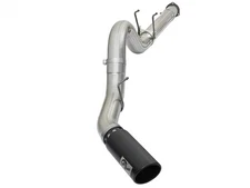 aFe ATLAS 5in DPF-Back Alum Steel Exhaust System w/Black Tip 2017 Ford Diesel