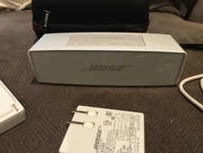 Bose SoundLink Mini Portable Bluetooth Speaker - Silver w/ LTGEM Case EUC