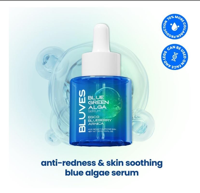 Bluves Blue Green Alga Serum 2 Pack Redness Relief & Skin Renewal 30ml