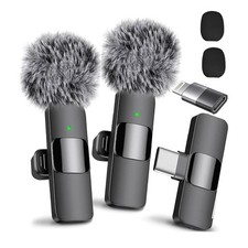 Dual Wireless Lavalier Microphone Camera/iPho...
