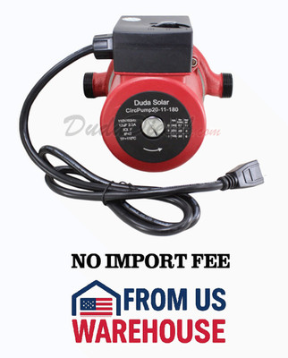 Duda Energy CircPump20-11-180 3-Speed Hot Water Circulation Pump 110V 1in