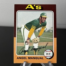 Angel Mangual 1975 Topps #452 Oakland Athletics A's Vintage Baseball Card