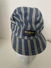 Vintage Oshkosh Osh Kosh B Gosh SnapBack Conductor Hat USA Made Pinned Stripes