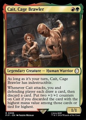 Cait, Cage Brawler Universes Beyond: Fallout MTG Magic The Gathering