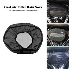 Black Air Filter Cleaner Rain Sock Cover Dustproof For Harley 117 Engine Filter