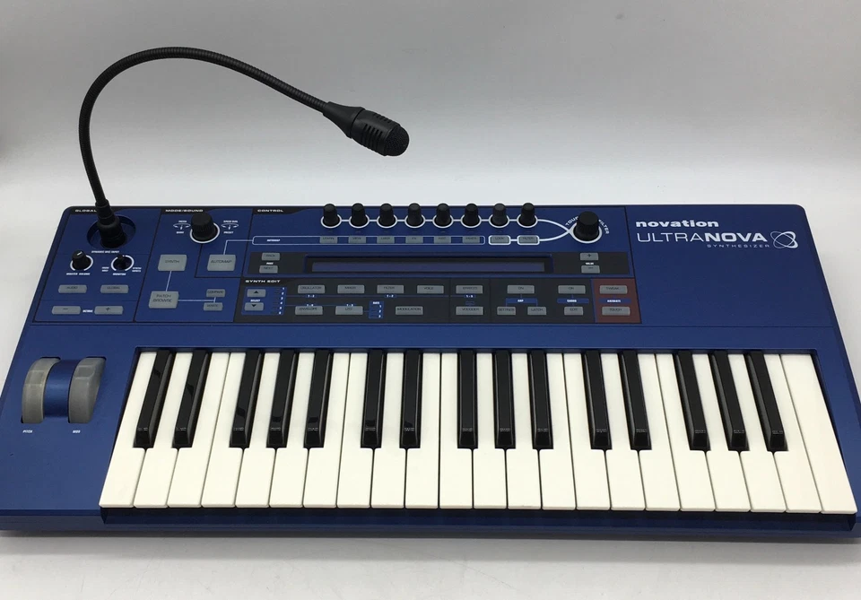 Excellent Novation ULTRANOVA Analog Modeling Synthesizer Blue Keyboard With Box - Image 2 of 4
