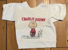 RARE VINTAGE 60s NORWICH CHARLIE BROWN SHORT SLEEVE SWEATSHIRT TODDLER KIDS