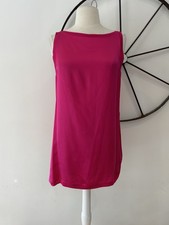 GUCCI magenta pink silk blend sleeveless tunic top L $399