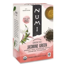 Numi Organic Teas And Teasans, 1.27 Oz, Jasmine Green, 18/box 10108 NUMI Numi