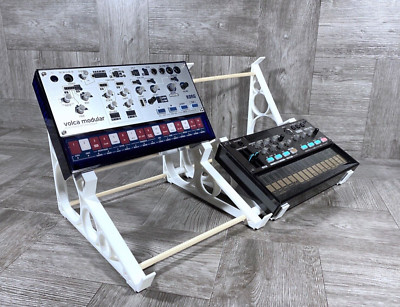X4  Angled Stand for all KORG Volca Series Modules - Color WHITE - US Seller