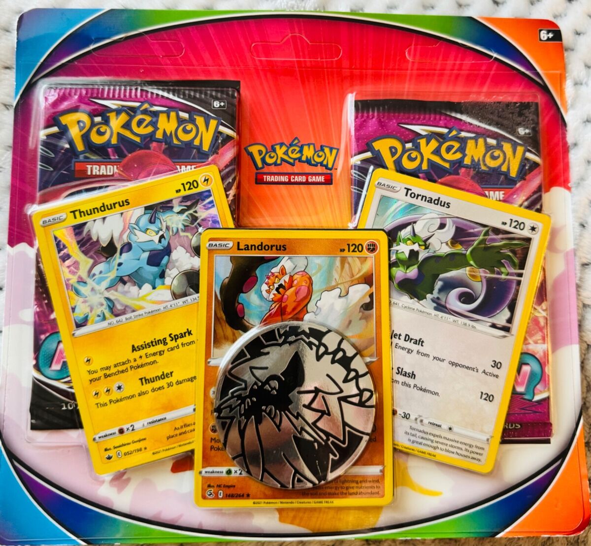 Pokémon TCG: Tornadus, Thundurus & Landorus Cards with 2 Pokémon TCG: Tornadus, Thundurus & Landorus Cards with 2