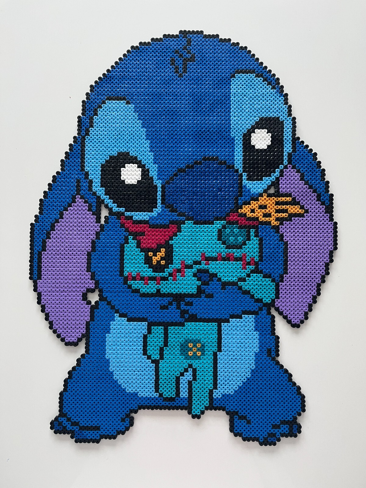 Perles à repasser Stitch et sa poupée Souillon, kit pixel art premium