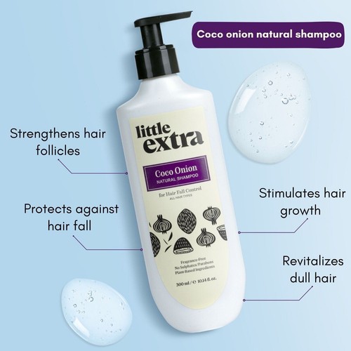 Little Extra Coco Shampoo alla cipolla con balsamo confezione combinata 300 ml + 300 ml - Foto 5 di 7