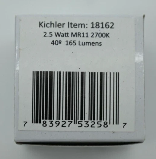 Kichler 18162 Black 12V Led Mr-11 Bi-Pin Bulb, 2700K 40 Degree Flood - Image 2 of 2