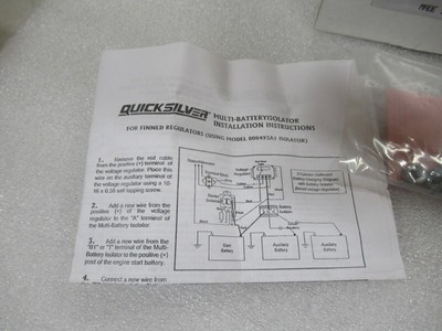 Mercury Quicksilver 809621 Battery Isolator Marine Boat for sale 