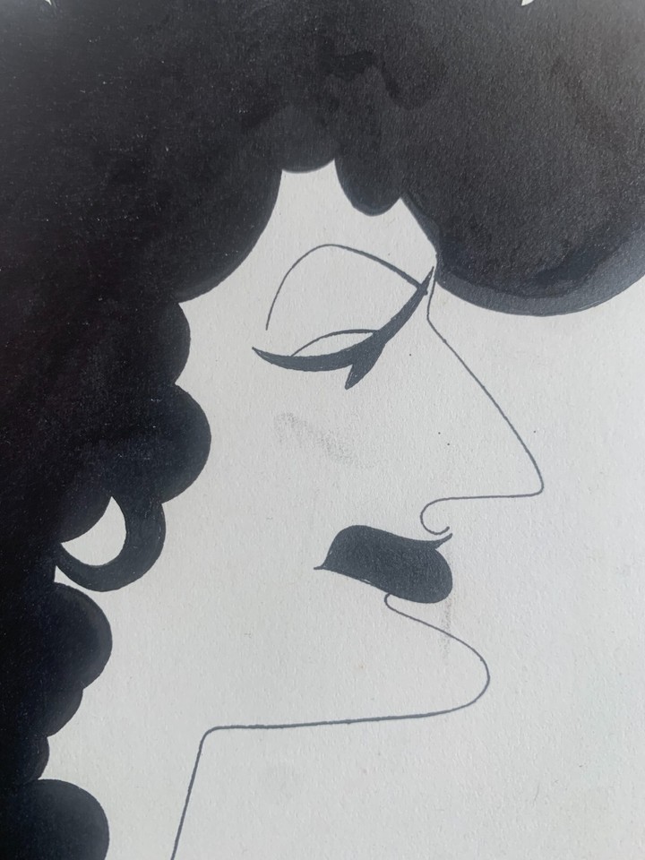 Dessin Original Art Déco De Jean MARA (1912-1992) - Encre Portrait Acteur Jean Weber
