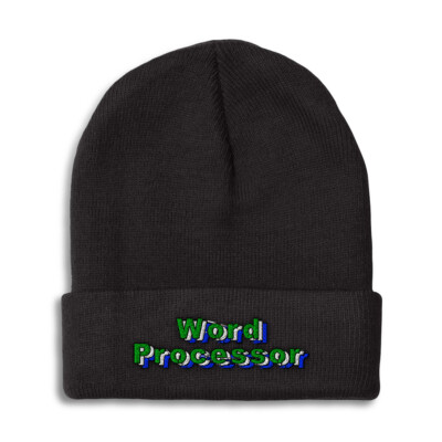 Beanies for Men Word Processor Winter Hats for Women Acrylic Skull Cap 1 Size