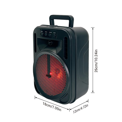 7500W 6.5" Portable Bluetooth Speaker Sound System DJ Party PA FM USB LED BT AUX - Picture 13 of 13