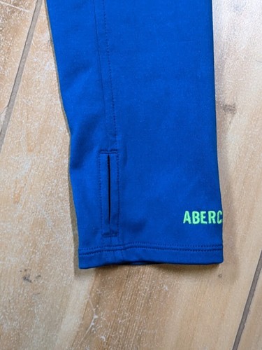 Abercrombie & Fitch Blue 1/4 Zip Raglan Small Activewear Thumbholes Pockets! - Picture 4 of 12