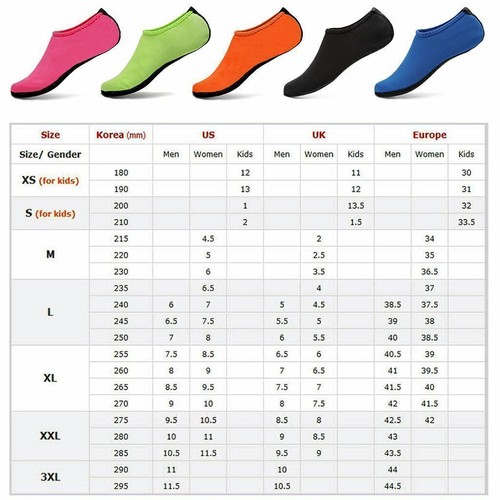 Womens Men Aqua Water Shoes Swim Surf Yoga Sports Beach Exercise Skin Socks - Picture 2 of 16