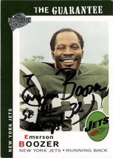Emerson Boozer autographed football card 2005 Topps Fan Favorites #24 SB III