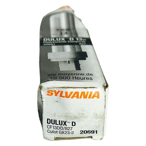 Sylvania CF13DD/827 Dulux D Bulb 13W Fluorescent 20691 CFL Light Bulb 2 Pin - Picture 4 of 12