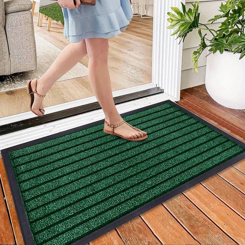 Alfombras antideslizantes de goma tapetes de puerta alfombras lavables interiores exteriores tapetes de puerta de bienvenida - Imagen 4 de 25