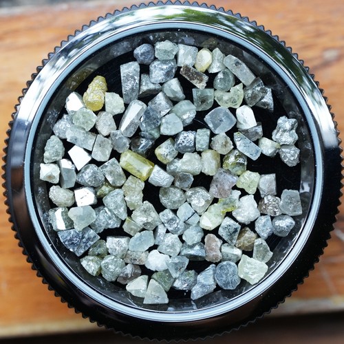 1,00 ct 5 Stück Roh Gelb Grau Mix Diamant Lose Natürliche Diamant 3,00 - 4,00 mm - Bild 4 von 9