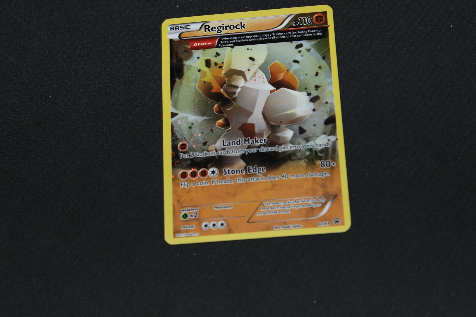 Pokemon Card EX(Excellent) Holo Black Star Promo Regirock XY49