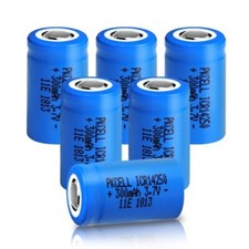 6pcs Size 1/2AA 14250 3.7V 300mAh Rechargeable Li-ion Battery Flat Top 2.50 per gallon
