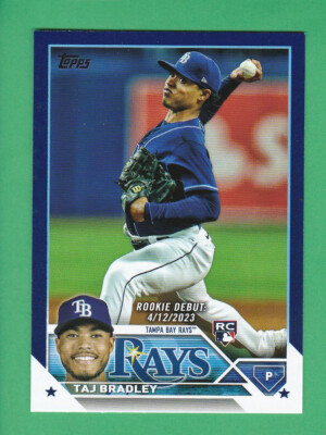 2023 Topps Update Series #US3 TAJ BRADLEY RD ROYAL BLUE Print Err SEE BACK, READ