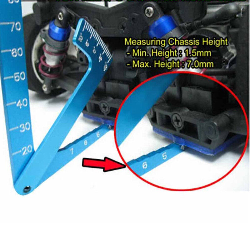 Camber Gauge 3 in 1 Ride Height Gauge Tool Scale Adjustable Ruler For Rc Car Hsp