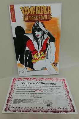 Vampirella Dark Powers #1 Blank Cover Comic Variant W Original Art