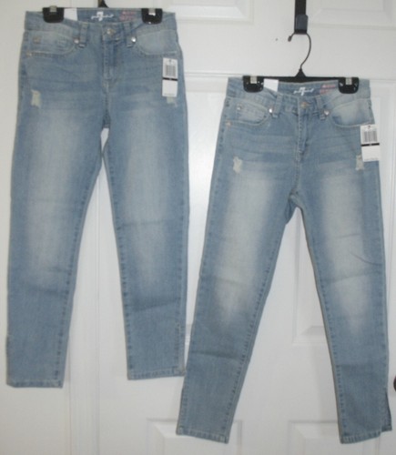 NWT 7 For All Mankind Super Ankle Skinny Stretch "Vintage Air Light" Jeans Sz 12
