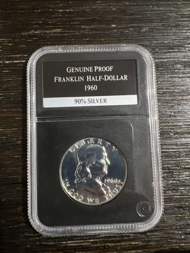 1960 Proof Franklyn Half Dollar Encapsulated PCS Holder