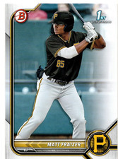 Matt Fraizer Pittsburgh Pirates 2022 Bowman Prospects 1st Bowman Card